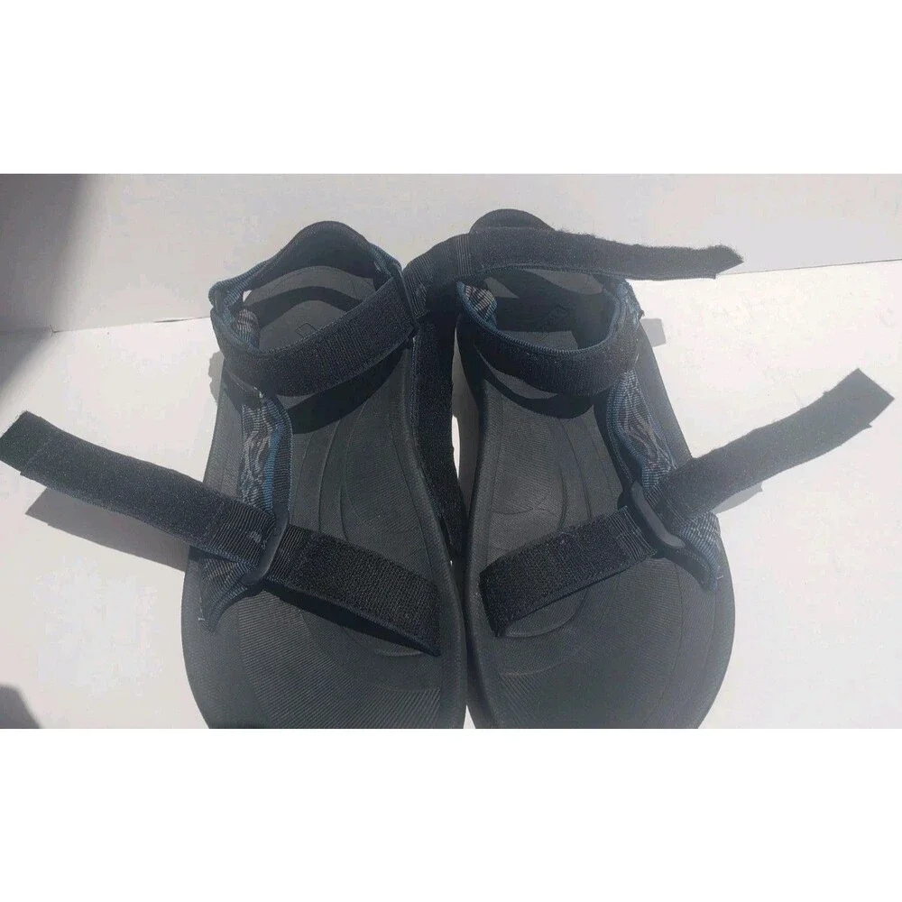 Mens Teva Sandal Sz 9 for Sport Water Wear Blue Black Gray Strap Pattern SN6584